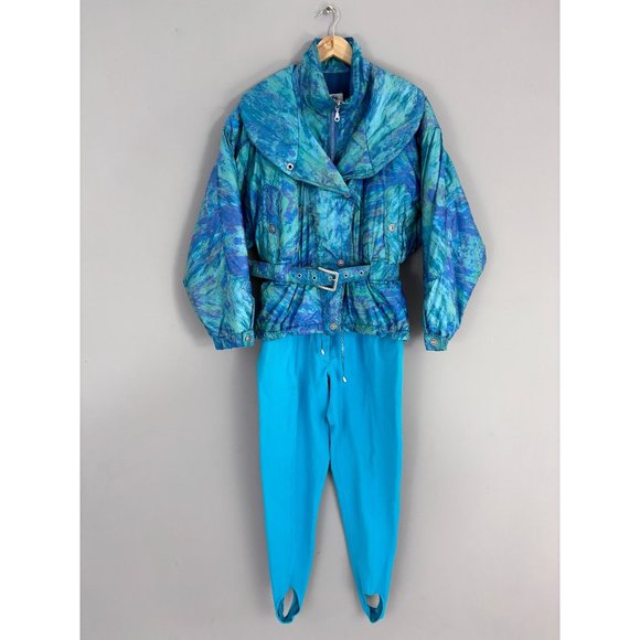 Colmar Sportswear Vintage Ski Snow Suit Jumpsuit Stirrups 80's 90's NEW Italian - Picture 1 of 5